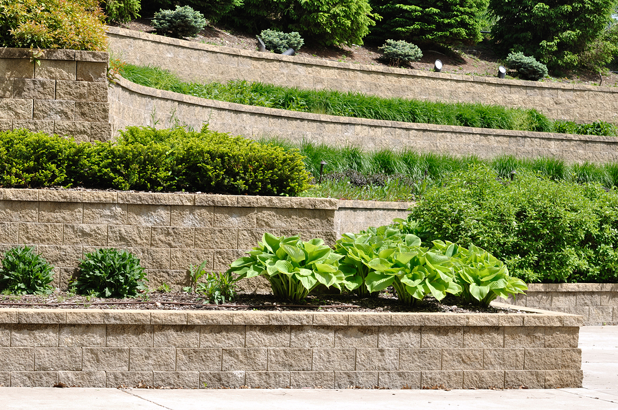 professional landscaping retaining wall